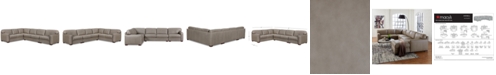 Furniture Avenell 3-Piece Leather Sectional Sofa with Chair, Created for Macy's